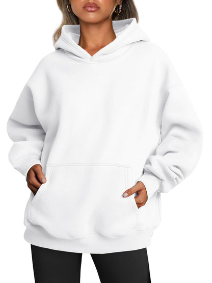 Oversized Hoodie Damen - Kuschelig Weicher Fleece Pullover mit Kängurutasche