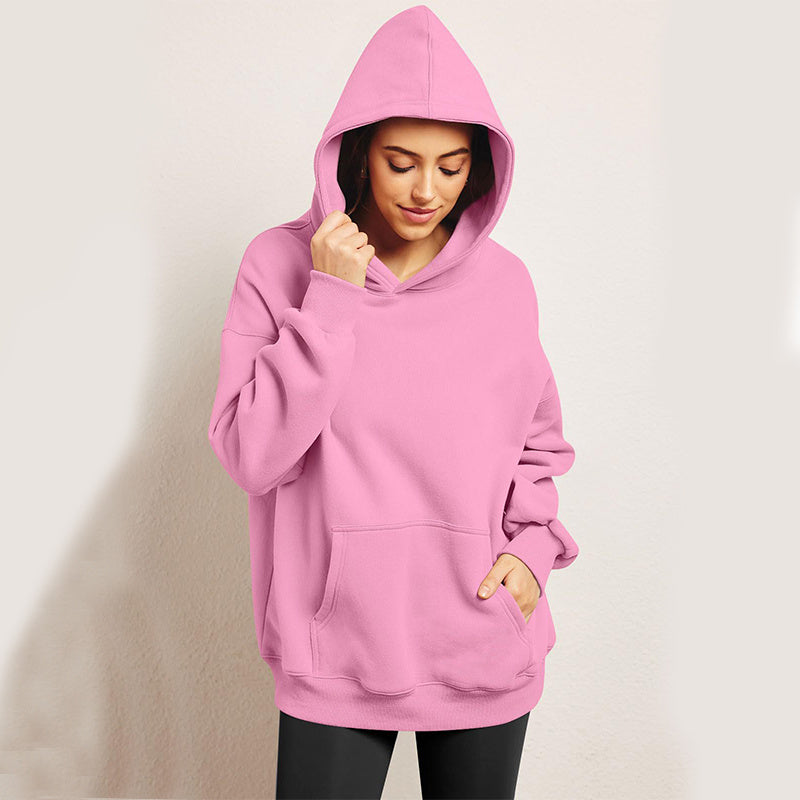 Oversized Hoodie Damen - Kuschelig Weicher Fleece Pullover mit Kängurutasche