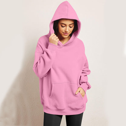 Oversized Hoodie Damen - Kuschelig Weicher Fleece Pullover mit Kängurutasche