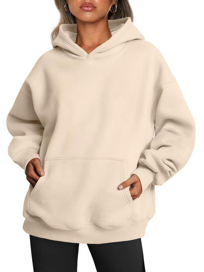 Oversized Hoodie Damen - Kuschelig Weicher Fleece Pullover mit Kängurutasche