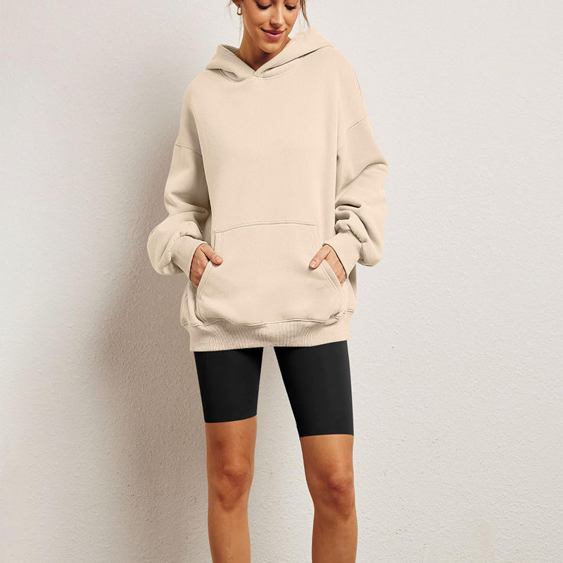Oversized Hoodie Damen - Kuschelig Weicher Fleece Pullover mit Kängurutasche
