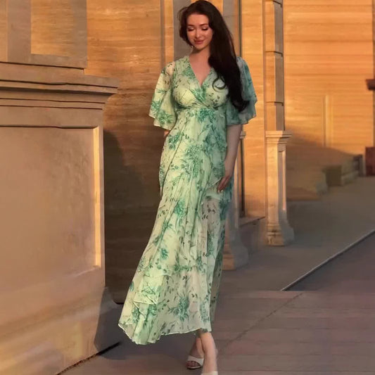 Blumenkleid Damen - Asymmetrisches Sommerkleid