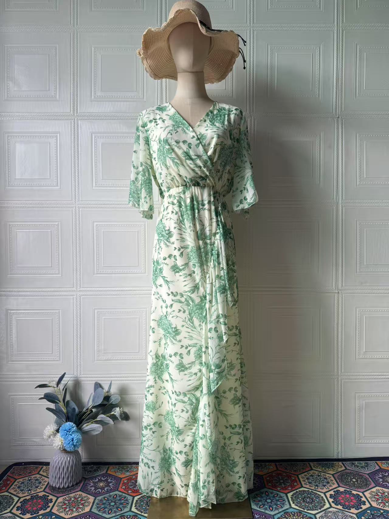 Blumenkleid Damen - Asymmetrisches Sommerkleid