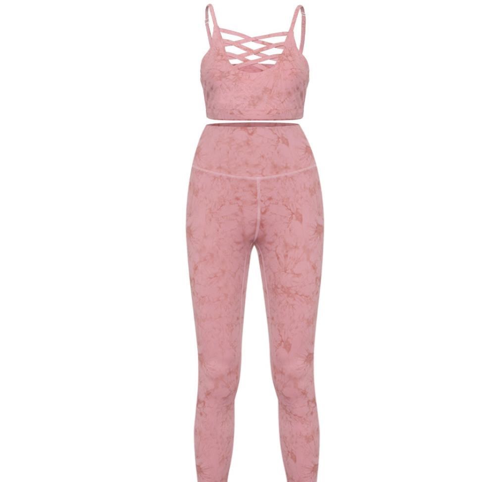 Tie Dye Yoga Set Damen - Sport BH & Leggings für aktive Frauen