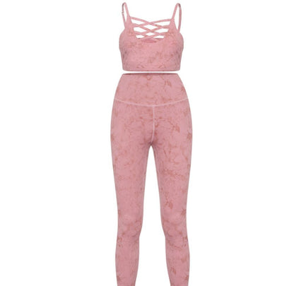 Tie Dye Yoga Set Damen - Sport BH & Leggings für aktive Frauen